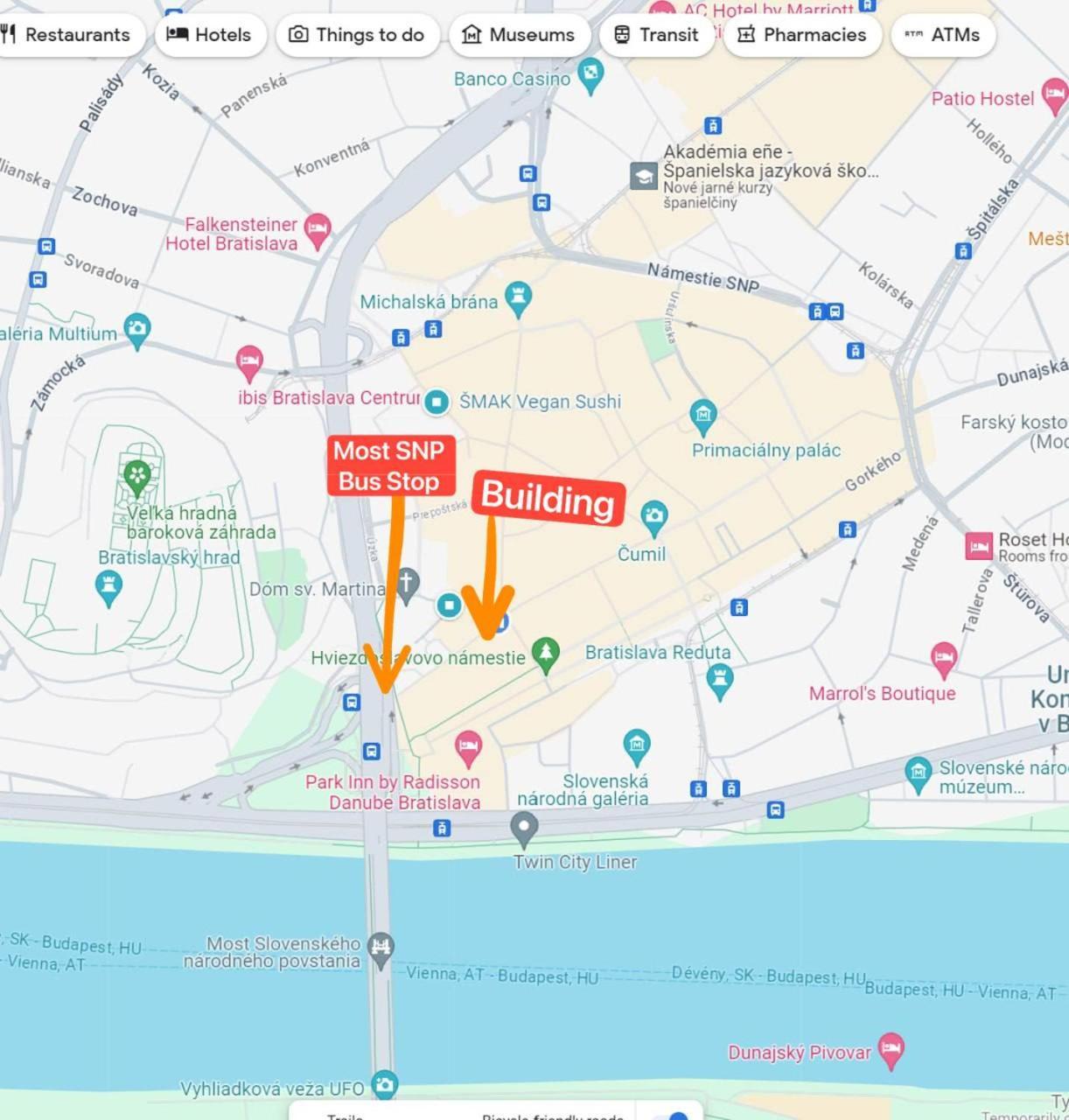 Extralarge Queen Room In The Heart Of Bratislava With Terrace Exterior foto